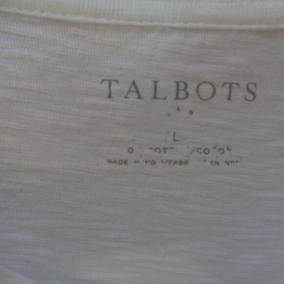 Talbots white t-shirt with tassel umbrellas - Picture 7 of 7